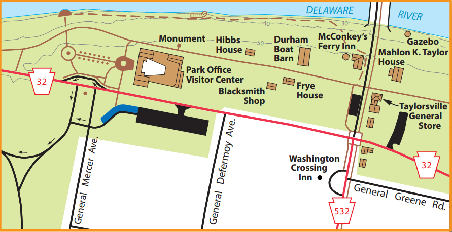 Washington Crossing State Park Trail Map Park Map | Washington Crossing Historic Park